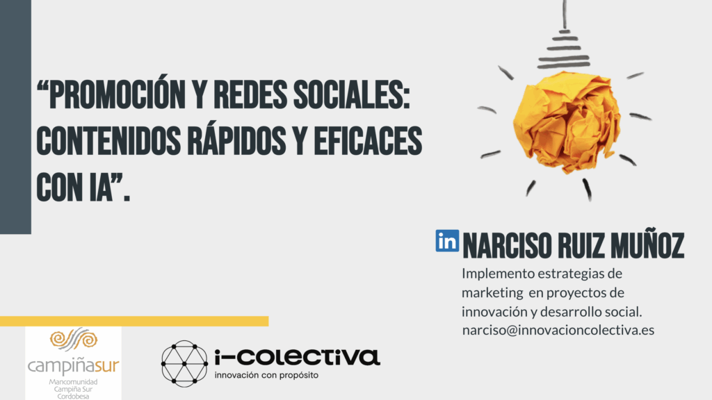 Webinar V - Promoción y redes sociales: contenidos rápidos y eficaces con IA.